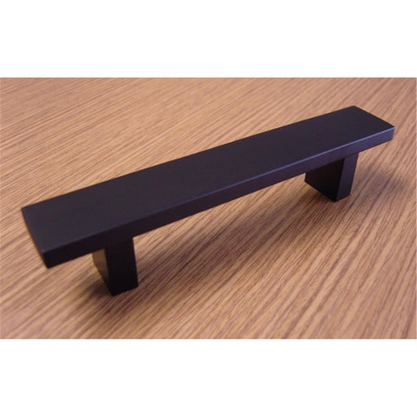 Pipers Pit 6 in. Rectangular Design Matte Black Cabinet Bar Pull Handle PI2933446 - main